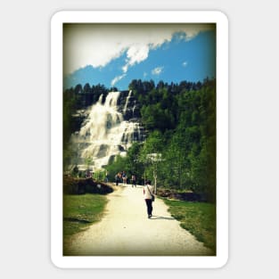 Visit to Tvindefossen Falls Sticker